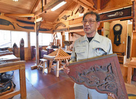 【地域】伝統建築工事 技術残したい 福井の大工・中弥さん 私設博物館