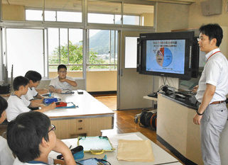 暑い夏快適に過ごそう 勝山・荒土小児童・家での対策学ぶ