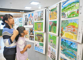 【地域】写生画入賞作品　三国で展示開始