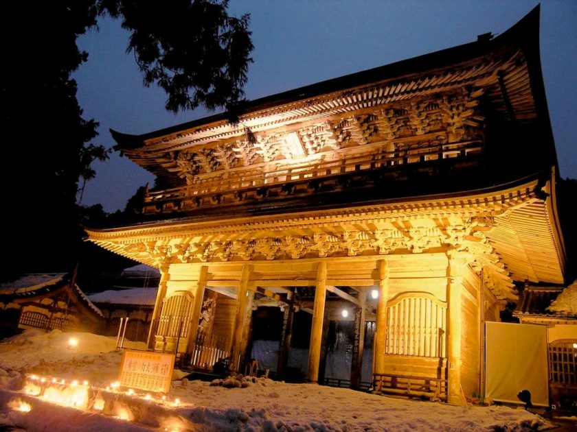 永平寺除夜の鐘とライトアップ