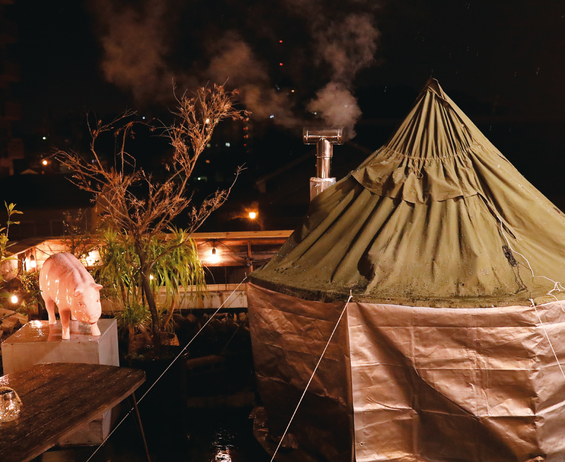 月刊ウララ2月号『What’s Hot?』より。テントサウナ