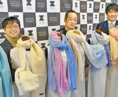 機織りの匠が高級ストール　日本橋三越本店で販売　「世にないものを」