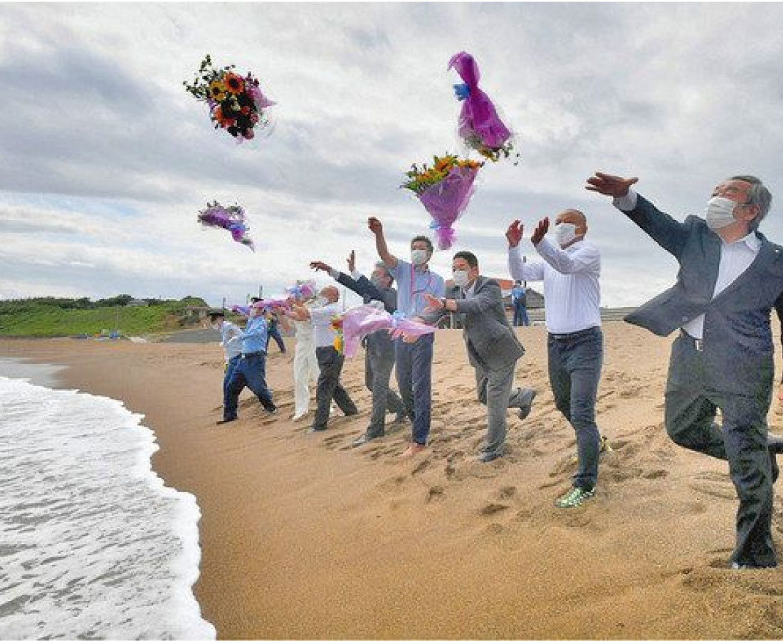 密対策　安全願い海開き 三国の２カ所