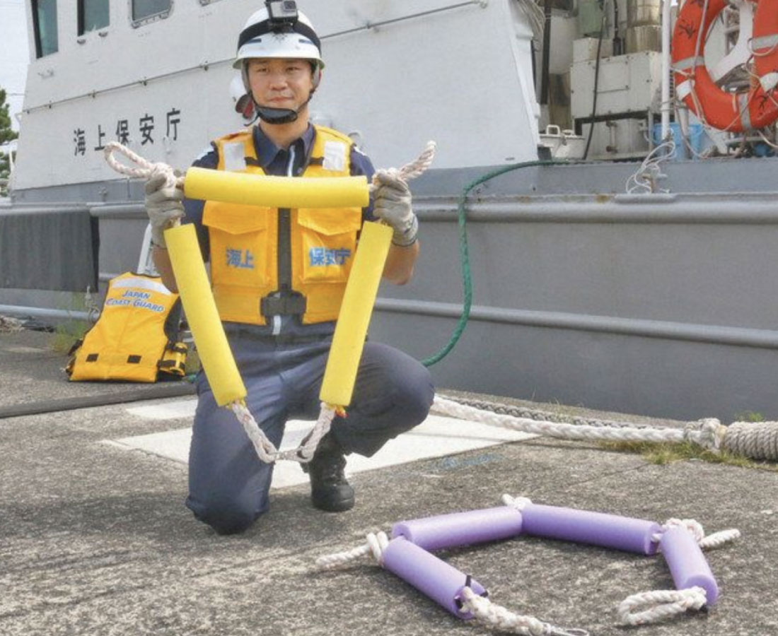 「迅速」「痛み軽減」救命具　小浜海保、渡部さん考案