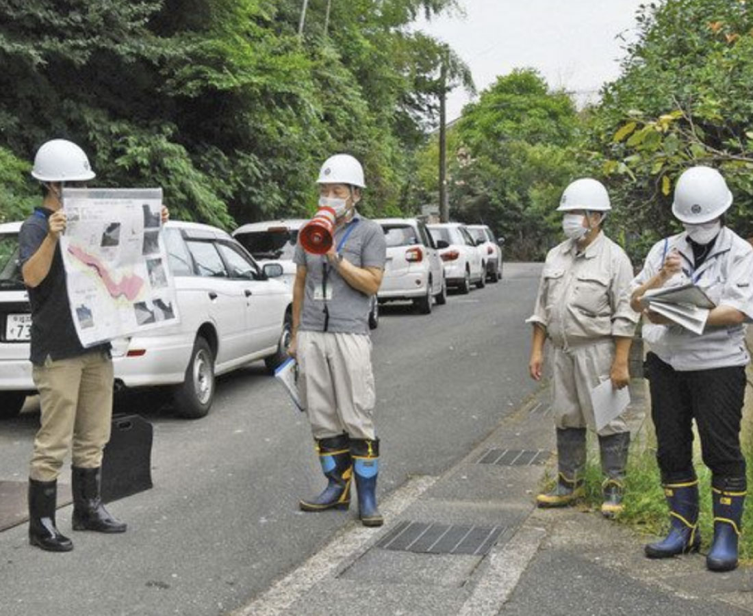 土砂災害恐れ　危険箇所確認　福井、嶺南で巡回