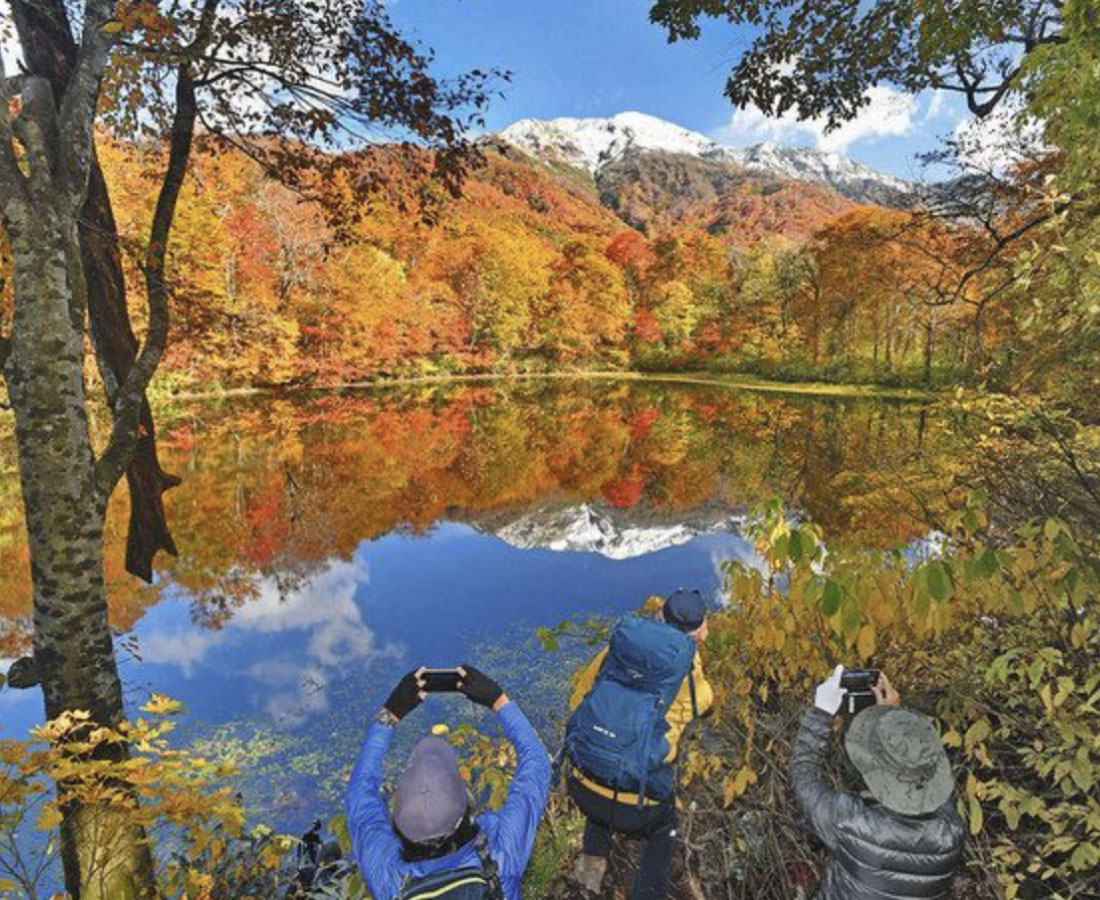 刈込池に絶景の紅葉　大野