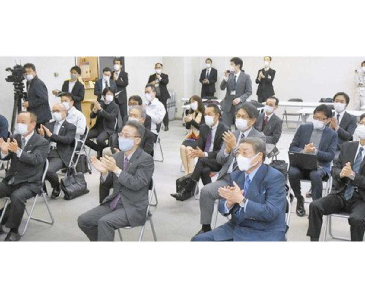 喜びに沸く地元企業　県民衛星「すいせん」宇宙へ