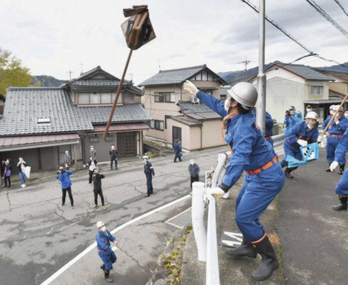 ２年ぶり　火消しの心意気　勝山で「走りやんこ」