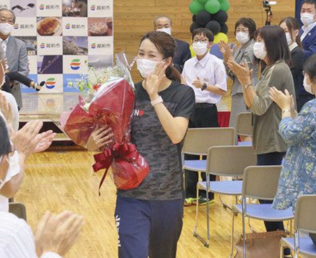 越前市民に「良い報告を」　フェンシング　佐藤、見延選手　五輪壮行会で抱負