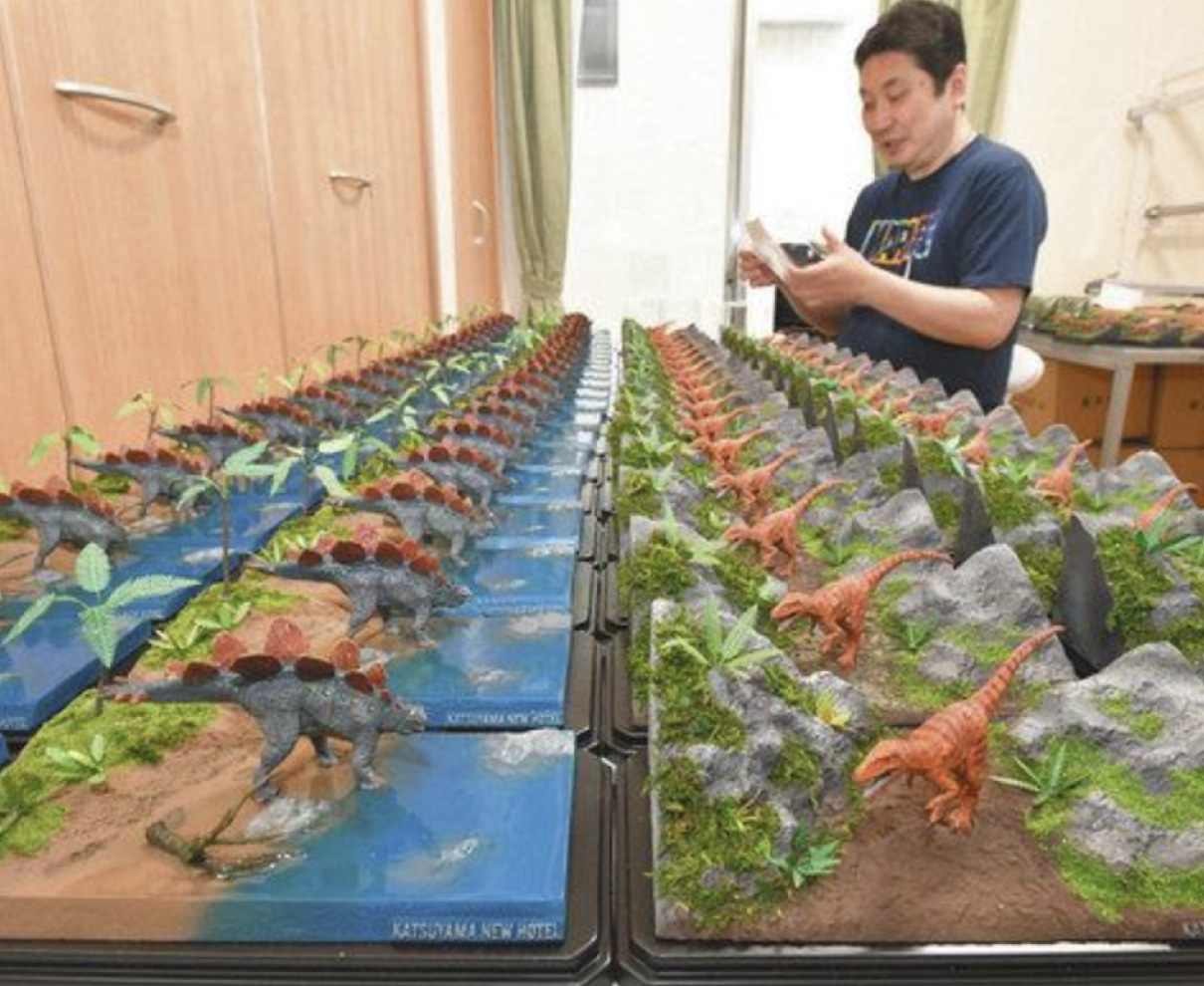 大迫力の恐竜ジオラマ　勝山ニューホテルの宿泊記念品