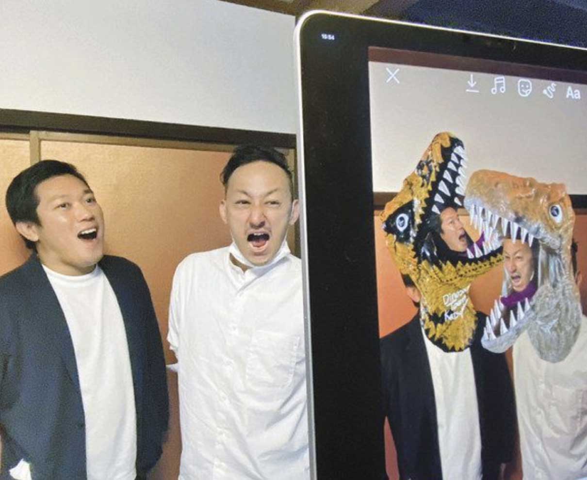 写真の顔が恐竜に！？　インスタで“拡張現実”　勝山市観光まちづくり