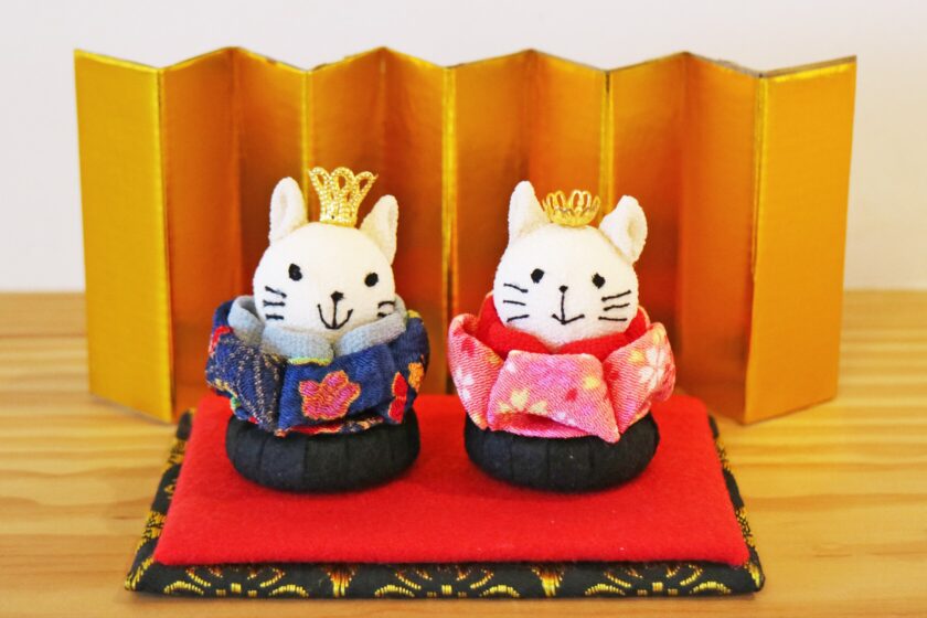 つまみ細工のお雛様作り