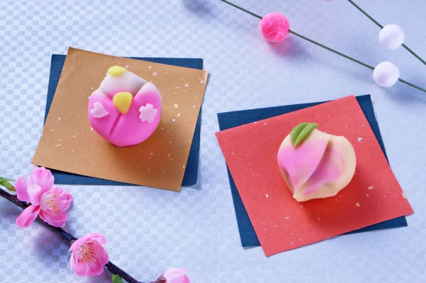 お雛様の和菓子作り