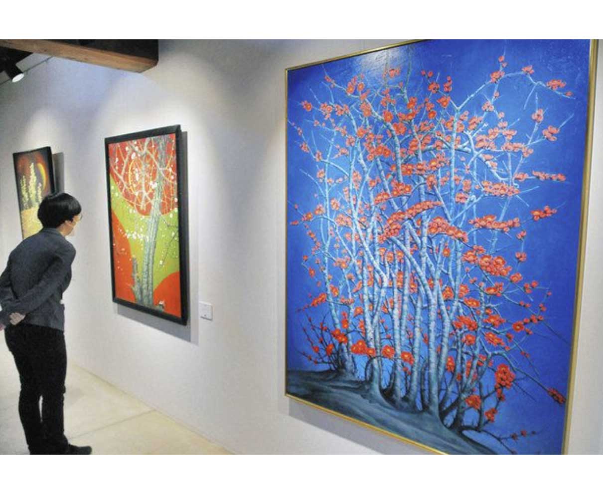 大野の自然、細やかに描く　洋画家・杉本蓮生さん、地元で初の個展