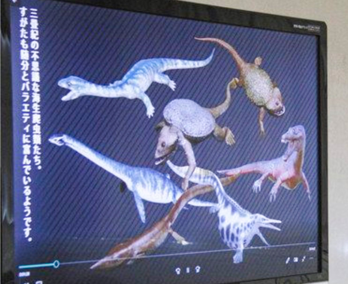 爬虫類、陸から海へ　恐竜博物館が新映像資料