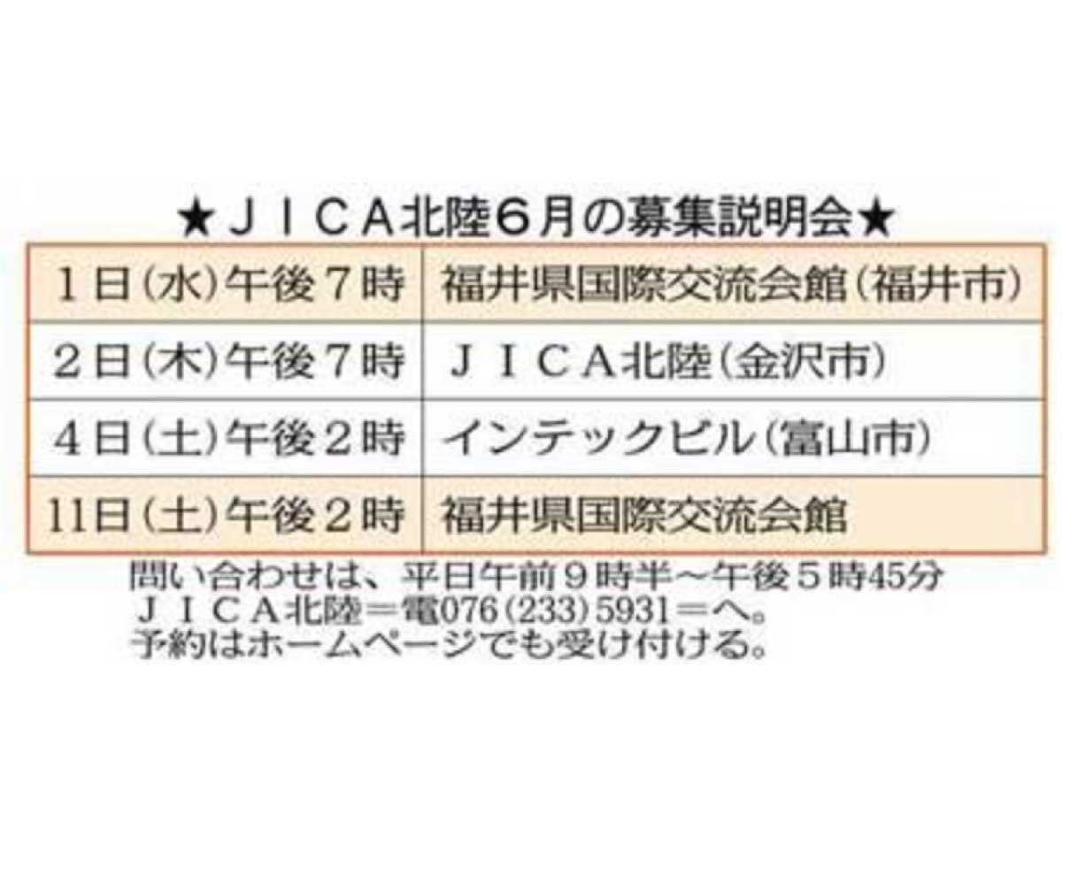 北陸の若者　国際貢献に関心　海外協力隊へ応募急増