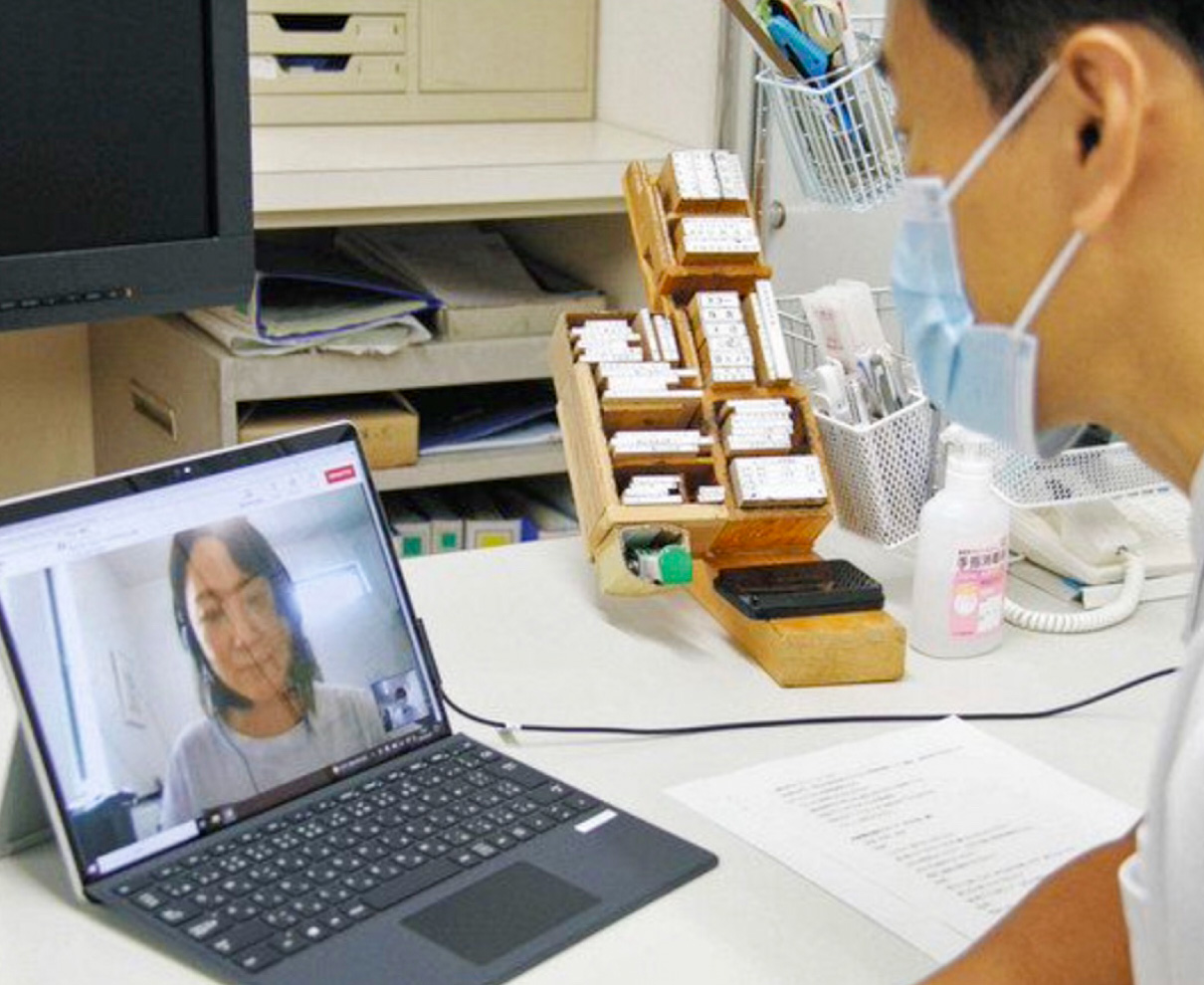 オンライン診療　へき地実証事業　県、受診環境向上目指す　初日、大野市和泉で