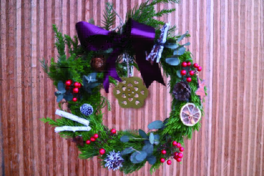 陶ペンダントのクリスマスリースを作ろう