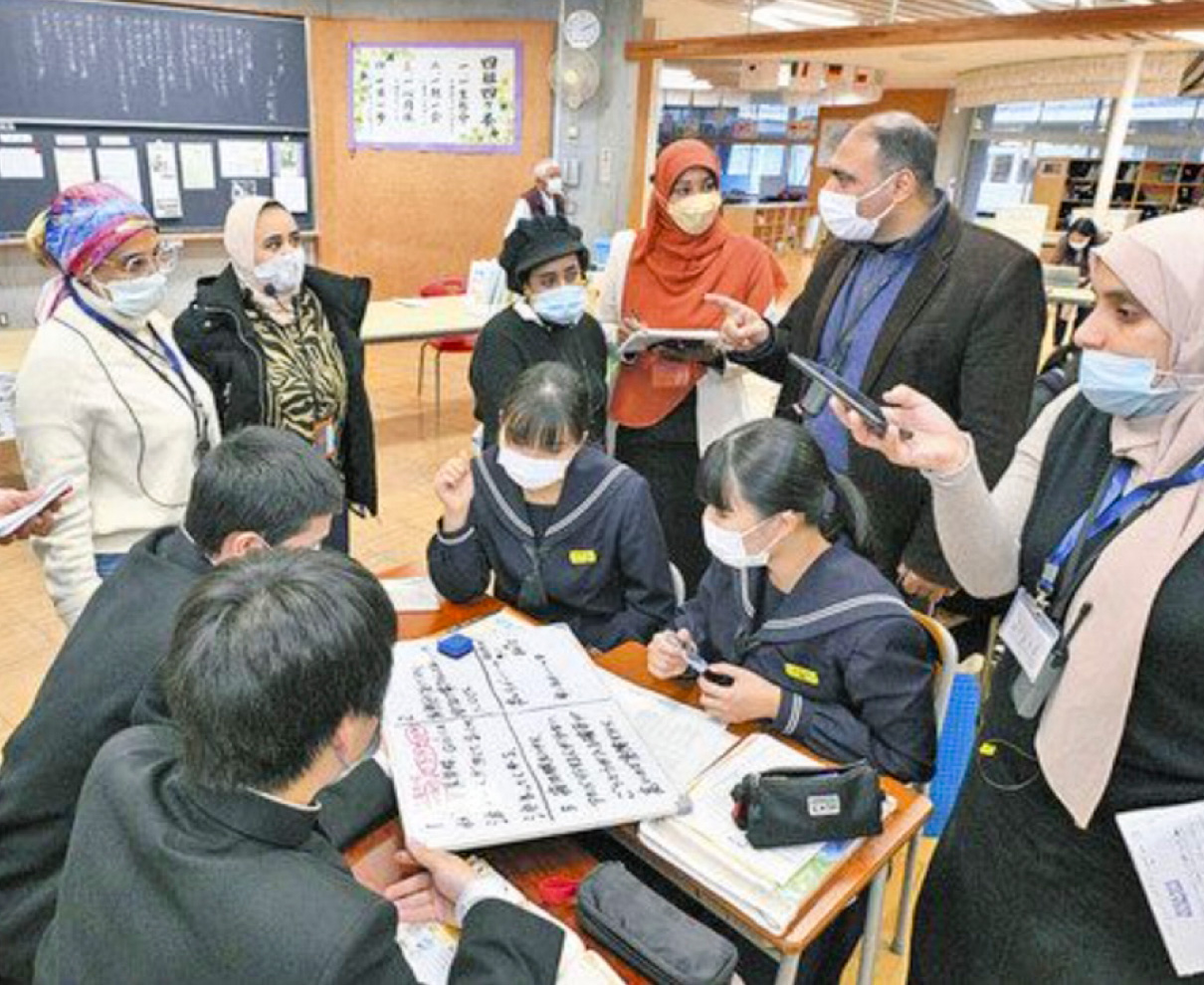 福井・至民中にエジプト視察団が訪問