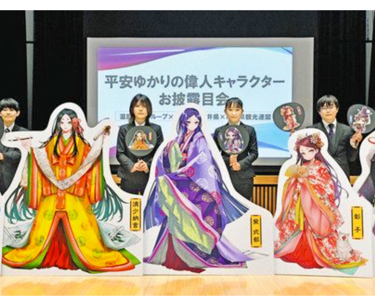 知的で芯のある紫式部　平安時代　５偉人キャラ完成