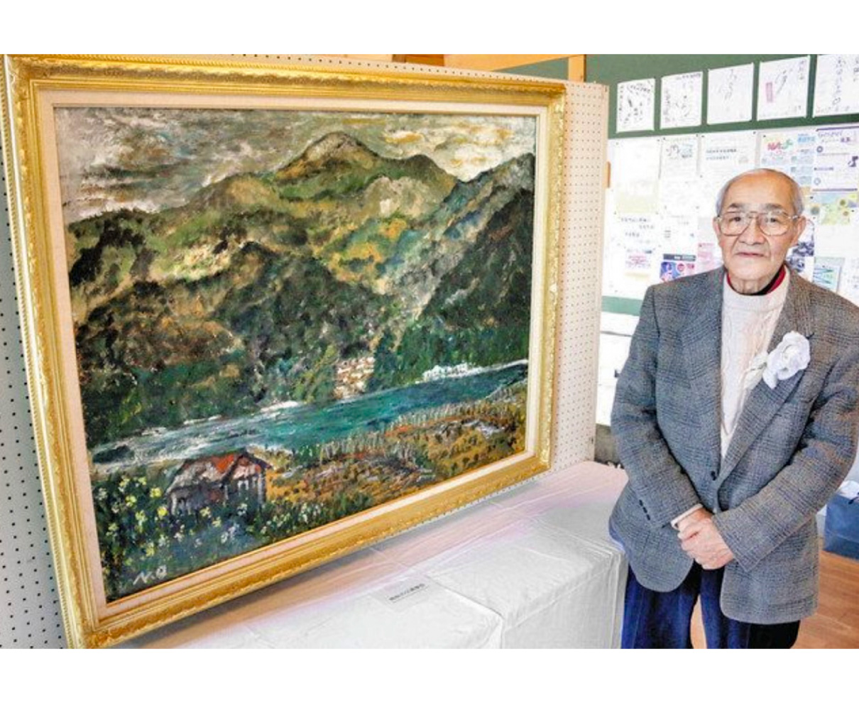 油絵続け45年、感謝の個展　傘寿迎える小浜の岡見さん