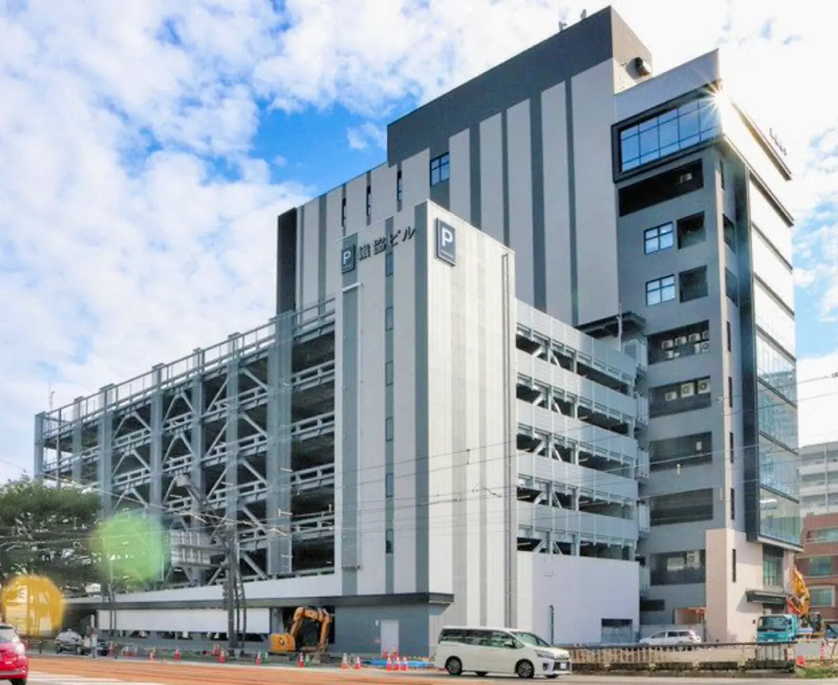 福井市の繊協ビル　立体駐車場開業