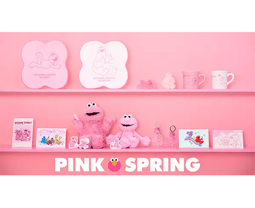 エルモたちがピンクに染まっちゃった！「セサミストリートマーケット」春コレクションの限定ぬいぐるみが欲しい