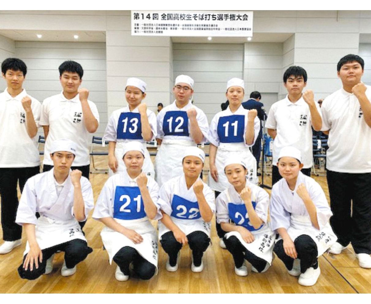 啓新　高校そば打ち連覇　Ａチーム優勝、Ｂチーム準優勝