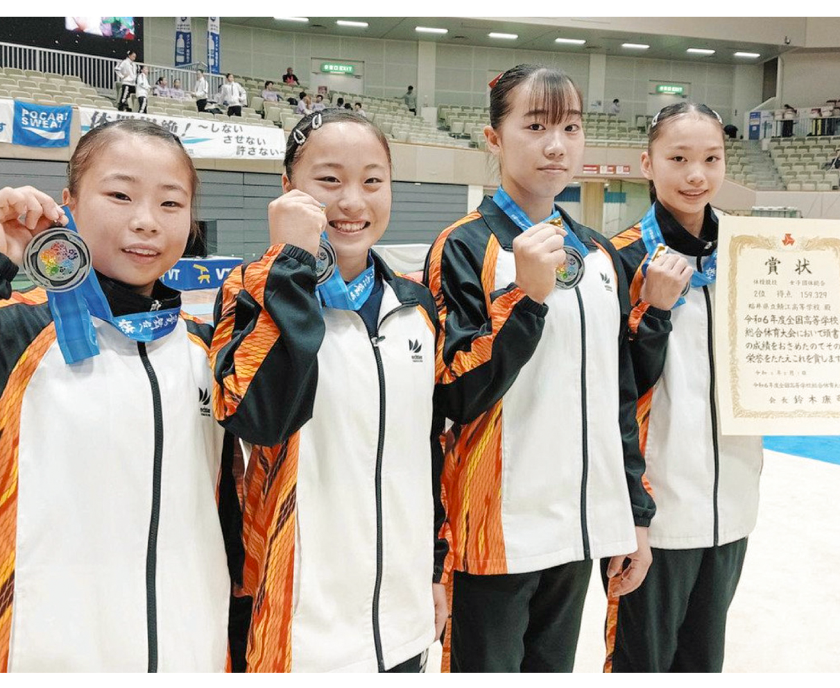 鯖江女子体操２位　桝井　体操個人３位　神園　陸上100障２位　高校総体