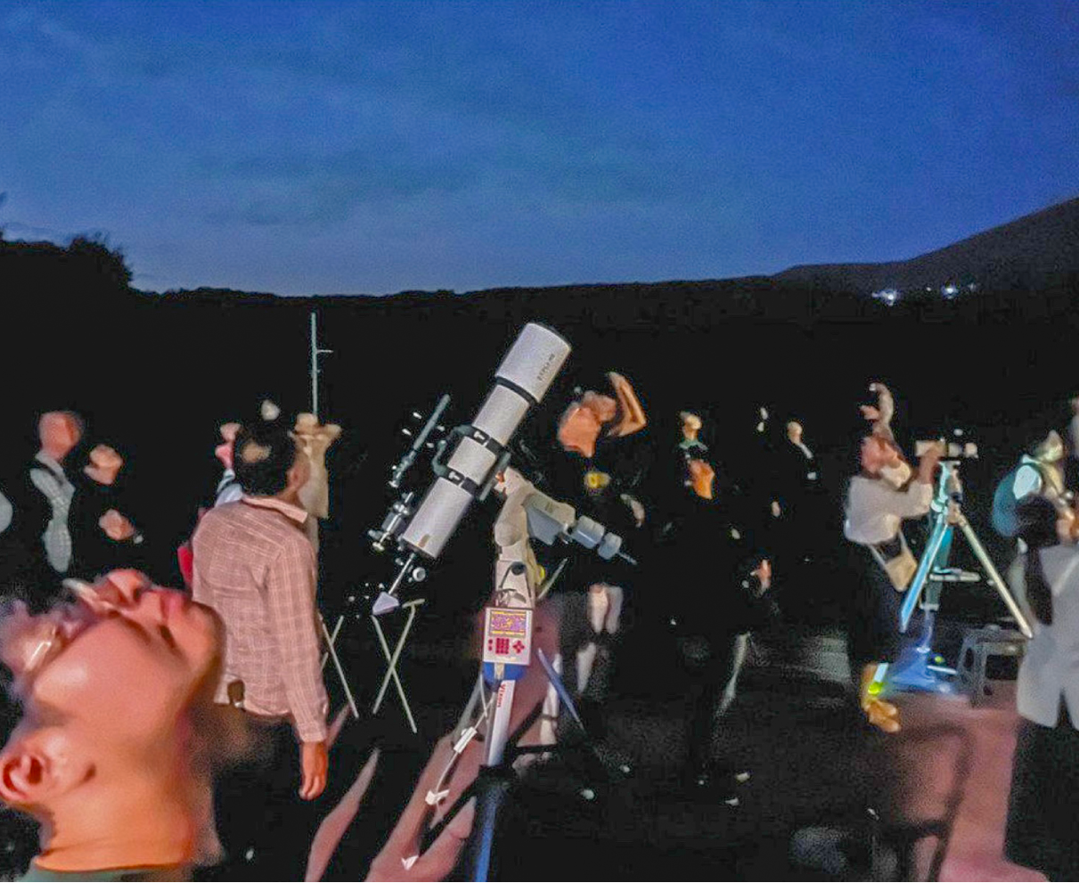 世界遺産級の星空見えた!?　　大野・南六呂師で観望会