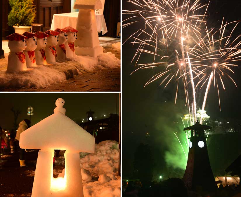 【2/7】澄んだ空に打ち上がる美しい冬花火や、幻想的な景色が広がる城下町を楽しもう。│大野市